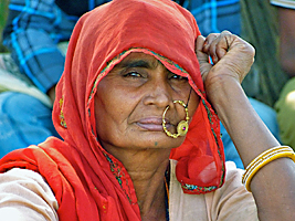 Rajasthani woman sitting