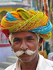 Rajasthani elder with colorful turban