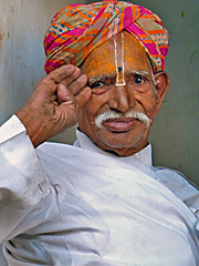 Rajasthani man with tilak and turban